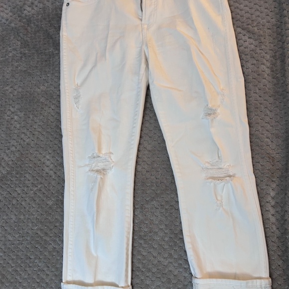 Gap Slim Straight Distressed Jeans White Size 29 - Picture 11 of 12